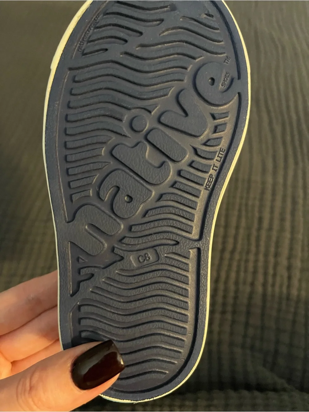Native Kids Blue Slip-On Shoes size 8c
